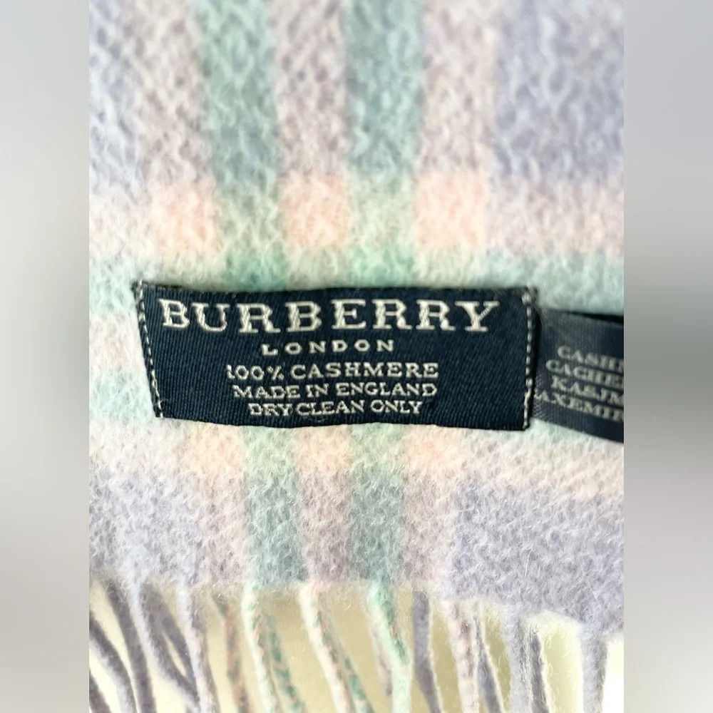BURBERRY LONDON PLAID 100% CASHMERE SCARF NEW - Picture 13 of 13